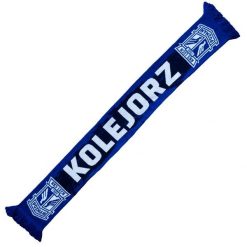 Szalik piłkarski Lech Poznań Kolejorz. Niebieskie szaliki damskie KKS LECH POZNAŃ, bez wzorów. Za 44.99 zł.