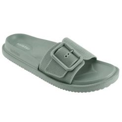 Klapki damskie Holster Laze. Zielone klapki damskie HOLSTER, bez wzorów, bez obcasa, bez zapięcia. Za 254.00 zł.