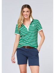 Polo Sylt Koszulka polo w kolorze zielonym rozmiar: XL. Zielone bluzki damskie Polo Sylt, xl, bez wzorów, z bawełny, bez kołnierzyka, bez ramiączek. Za 114.17 zł.