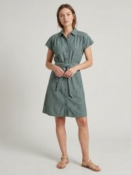 MOSS COPENHAGEN Sukienka "Viana" w kolorze zielonym rozmiar: XS. Zielone sukienki damskie Moss Copenhagen, bez wzorów, z tkaniny, bez ramiączek. Za 136.78 zł.