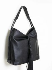 Torba damska shopperka w stylu boho czarna jj574064 906. Czarne torebki klasyczne damskie Big Star, ze skóry, zdobione, bez dodatków. Za 189.99 zł.