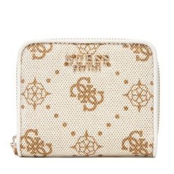 Portfel Guess. Brązowe portfele damskie Guess, z aplikacjami. Za 159.99 zł.