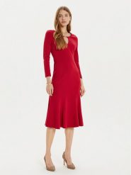 Rinascimento Sukienka koktajlowa CFC0121444003 Bordowy Regular Fit. Czerwone sukienki damskie Rinascimento, bez wzorów, z wiskozy, wizytowe, bez ramiączek. Za 289.99 zł.