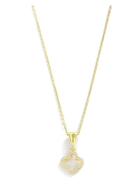 Miu Silver Pozłacany naszyjnik z zawieszką - dł. 42 cm rozmiar: onesize. Szare naszyjniki damskie Miu Silver, z cyrkonią, pozłacane. Za 69.99 zł.