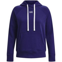Bluza damska Under Armour Rival Fleece HB Hoodie. Niebieskie bluzy damskie Under Armour, xl, bez wzorów, bez kaptura. Za 209.00 zł.