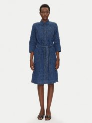 Olsen Sukienka jeansowa 13002015 Granatowy Regular Fit. Niebieskie sukienki damskie Olsen, bez wzorów, z bawełny, bez ramiączek. Za 589.99 zł.