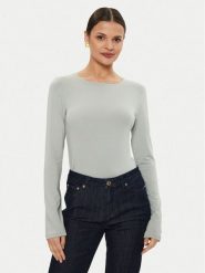 Gina Tricot Bluzka 23221 Szary Slim Fit. Szare bluzki damskie Gina Tricot, xl, bez wzorów, z wiskozy, bez kołnierzyka, bez ramiączek. W wyprzedaży za 49.99 zł.
