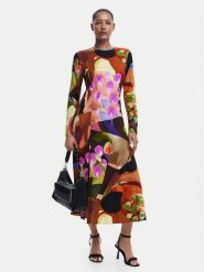 Desigual Sukienka codzienna Petals Lacroix 24WWVW18 Kolorowy Regular Fit. Sukienki damskie Desigual, bez wzorów, z wiskozy, bez ramiączek. Za 339.99 zł.