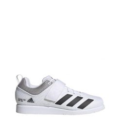 Buty fitness dla dorosłych Adidas Powerlift 5 Weightlifting. Białe obuwie sportowe damskie Adidas, z materiału, bez zapięcia, na fitness i siłownię. Za 468.10 zł.