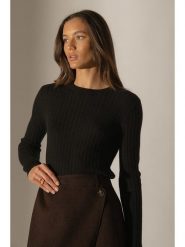 Perfect Cashmere Kaszmirowy sweter "Kylie" w kolorze czarnym rozmiar: XL. Czarne swetry klasyczne damskie Perfect Cashmere, xl, z kaszmiru, bez kołnierzyka. Za 347.99 zł.