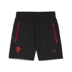 Młodzieżowe szorty z tkaniny AC Milan PUMATECH o luźnym kroju PUMA. Czarna spodenki sportowe damskie Puma, m, bez wzorów, z tkaniny, do piłki nożnej. Za 239.00 zł.