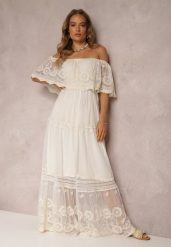 Beżowa Sukienka Bassam. Brązowe sukienki damskie Renee, bez wzorów, z dzianiny, bez ramiączek. W wyprzedaży za 151.99 zł.