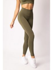 Spaio Legginsy sportowe "Flex Innergy" w kolorze khaki rozmiar: S. Brązowe legginsy damskie Spaio, s, bez wzorów, z materiału, outdoorowe. Za 136.13 zł.