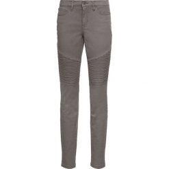 Spodnie biker SKINNY bonprix szary. Szare rurki damskie bonprix. Za 109.99 zł.