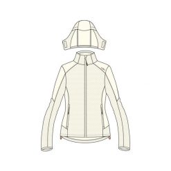 Damska kurtka z kapturem zapinana na zamek CMP. Białe kurtki damskie CMP, bez wzorów, z kapturem. Za 389.00 zł.