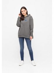 Derbe Bluza w kolorze antracytowym rozmiar: L. Czarne bluzy damskie Derbe, l, bez wzorów, z bawełny, z kapturem. Za 223.99 zł.