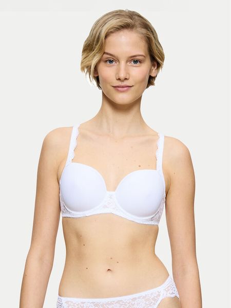 Triumph Biustonosz z fiszbiną Amourette 10214770 Biały. Białe biustonosze Triumph, bez wzorów, z syntetyku. Za 126.00 zł.