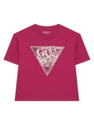 Guess T-Shirt J6GI24 K6YW4 Różowy ciemny Relaxed Fit. Czerwone koszulki i t-shirty dziewczęce Guess, z aplikacjami, z bawełny, bez kołnierzyka, bez ramiączek. Za 114.99 zł.