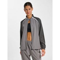 Damska bluza dresowa Hummel Lead 2.0. Szare bluzy damskie Hummel, bez wzorów, z dresówki, bez kaptura. Za 278.50 zł.