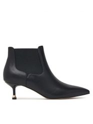 Liu Jo Botki SXX019 PX885 Czarny. Czarne botki damskie Liu Jo, ze skóry, bez obcasa, na szpilce, bez zapięcia. Za 829.99 zł.
