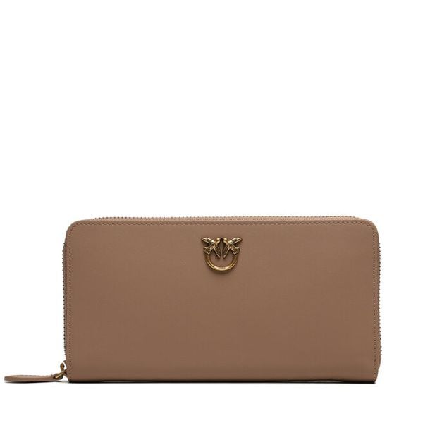 Portfel PINKO. Brązowe portfele damskie Pinko, bez wzorów. Za 449.99 zł.