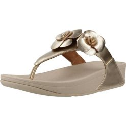 Sandały FITFLOP LULU FLOWER Złoty. Żółte sandały damskie FIT FLOP, bez wzorów, z materiału, bez obcasa, bez zapięcia. Za 420.99 zł.