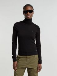 G-Star Sweter w kolorze czarnym rozmiar: M. Czarne golfy damskie G-Star, m, bez wzorów, z wełny, bez ramiączek. Za 228.38 zł.
