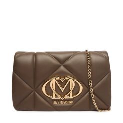 Torebka LOVE MOSCHINO. Brązowe torebki wieczorowe damskie Love Moschino, bez wzorów, bez dodatków. Za 789.99 zł.