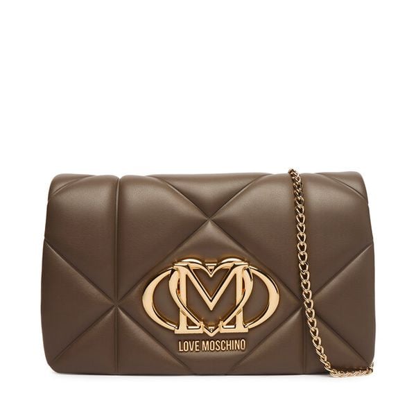 Torebka LOVE MOSCHINO. Brązowe torebki wieczorowe damskie Love Moschino, bez wzorów, bez dodatków. Za 473.99 zł.