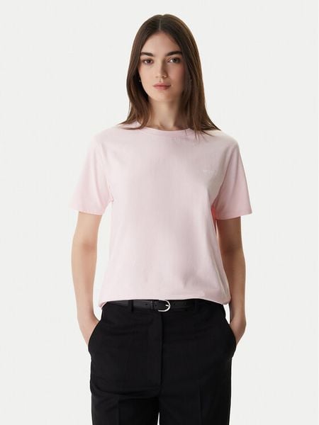 HUGO T-Shirt 50555634 Różowy jasny Regular Fit. Czerwone t-shirty damskie Hugo, s, bez wzorów, bez kołnierzyka. Za 159.99 zł.