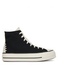 Converse Trampki Chuck Taylor All Star Lift Platform Crafted Laces A12552C Czarny. Czarne trampki damskie Converse, bez wzorów, z materiału, bez zapięcia. Za 279.99 zł.