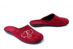 INBLU NC-5B 016 bordowy, kapcie damskie. Czerwone kapcie damskie Inblu, z tkaniny. Za 44.99 zł.