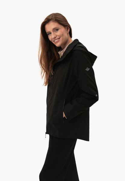 Kurtka wodoodporna, przejściowa J-GENUA. Czarne kurtki damskie Volcano, m, bez wzorów, z materiału, bez kaptura. Za 329.99 zł.