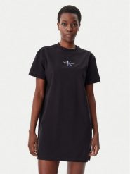 Calvin Klein Jeans Sukienka codzienna Gradient Monologo J20J225273 Czarny Relaxed Fit. Czarne sukienki damskie Calvin Klein Jeans, bez wzorów, z bawełny, bez ramiączek. Za 169.99 zł.