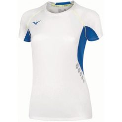Premium T-shirt damski Mizuno JPN. Białe t-shirty damskie Mizuno, bez wzorów, bez kołnierzyka. Za 166.50 zł.
