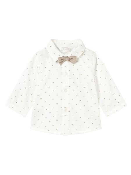 Mayoral Koszula 2196 Écru Regular Fit. Koszule chłopięce Mayoral, bez wzorów, z bawełny, bez kołnierzyka, bez ramiączek. Za 119.99 zł.