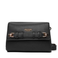 Torebka Guess. Czarne listonoszki damskie Guess, z aplikacjami, bez dodatków. Za 419.99 zł.