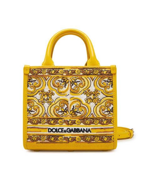 Dolce&Gabbana Torebka BB7479 AW050 Żółty. Żółte torebki klasyczne damskie Dolce&Gabbana, z materiału, bez dodatków. Za 6,439.00 zł.