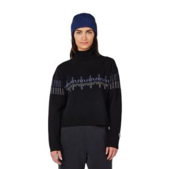 Sweter golf z wzorem dla kobiet Rossignol. Czarne golfy damskie Rossignol, bez wzorów, bez ramiączek. Za 729.00 zł.