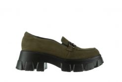 Półbuty Bayla-196 20EF126-06 D87 196022, Zielony, Skóra naturalna - 40. Zielone półbuty damskie Bayla, bez wzorów, ze skóry, bez obcasa, bez zapięcia. W wyprzedaży za 134.10 zł.
