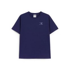 Koszulka damska DIADORA L.T-SHIRT SS CHROMIA. Niebieskie koszulki sportowe damskie Diadora, l, bez wzorów, bez ramiączek. Za 39.99 zł.