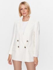 Peserico Marynarka S01397 Biały Regular Fit. Białe marynarki i żakiety damskie Peserico, s, bez wzorów, ze lnu. Za 1,409.00 zł.