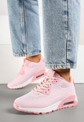 Różowe Buty Sportowe Sneakersy z Transparentną Wstawką Zulinea. Czerwone obuwie sportowe casual damskie Born2be, z jeansu. Za 89.99 zł.