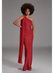 SWING Sukienka w kolorze czerwonym rozmiar: 44. Czerwone sukienki damskie Swing, z aplikacjami, bez ramiączek. Za 300.92 zł.