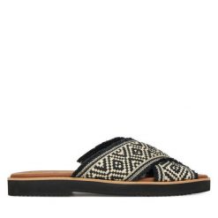 Klapki Toms. Czarne klapki damskie TOMS, bez wzorów, bez obcasa, bez zapięcia. Za 279.99 zł.