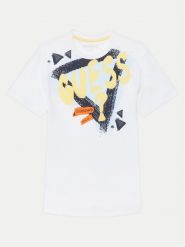 Guess T-Shirt L5GI00 K8HM4 Biały Regular Fit. Białe t-shirty i koszulki chłopięce Guess, z aplikacjami, z bawełny, bez kołnierzyka, bez ramiączek. Za 59.99 zł.