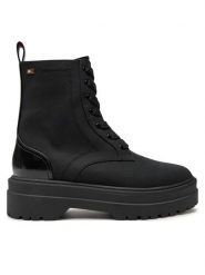Tommy Hilfiger Trapery Flag Ventile Lace Up Boot FW0FW08287 Czarny. Czarne trapery damskie Tommy Hilfiger, z materiału, bez zapięcia. Za 799.99 zł.