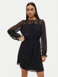 Vero Moda Sukienka codzienna Leah 10314693 Czarny Regular Fit. Czarne sukienki damskie Vero Moda, bez wzorów, z syntetyku, bez ramiączek. Za 119.99 zł.