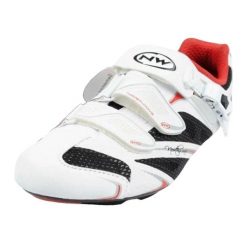 Damskie Buty Kolarskie Starlight. Białe obuwie trekkingowe damskie Northwave, z nylonu, bez zapięcia. Za 233.99 zł.