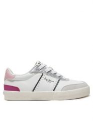 Pepe Jeans Sneakersy PGS30606 Biały. Białe buty sportowe dziewczęce Pepe Jeans, z jeansu, bez zapięcia. Za 259.99 zł.